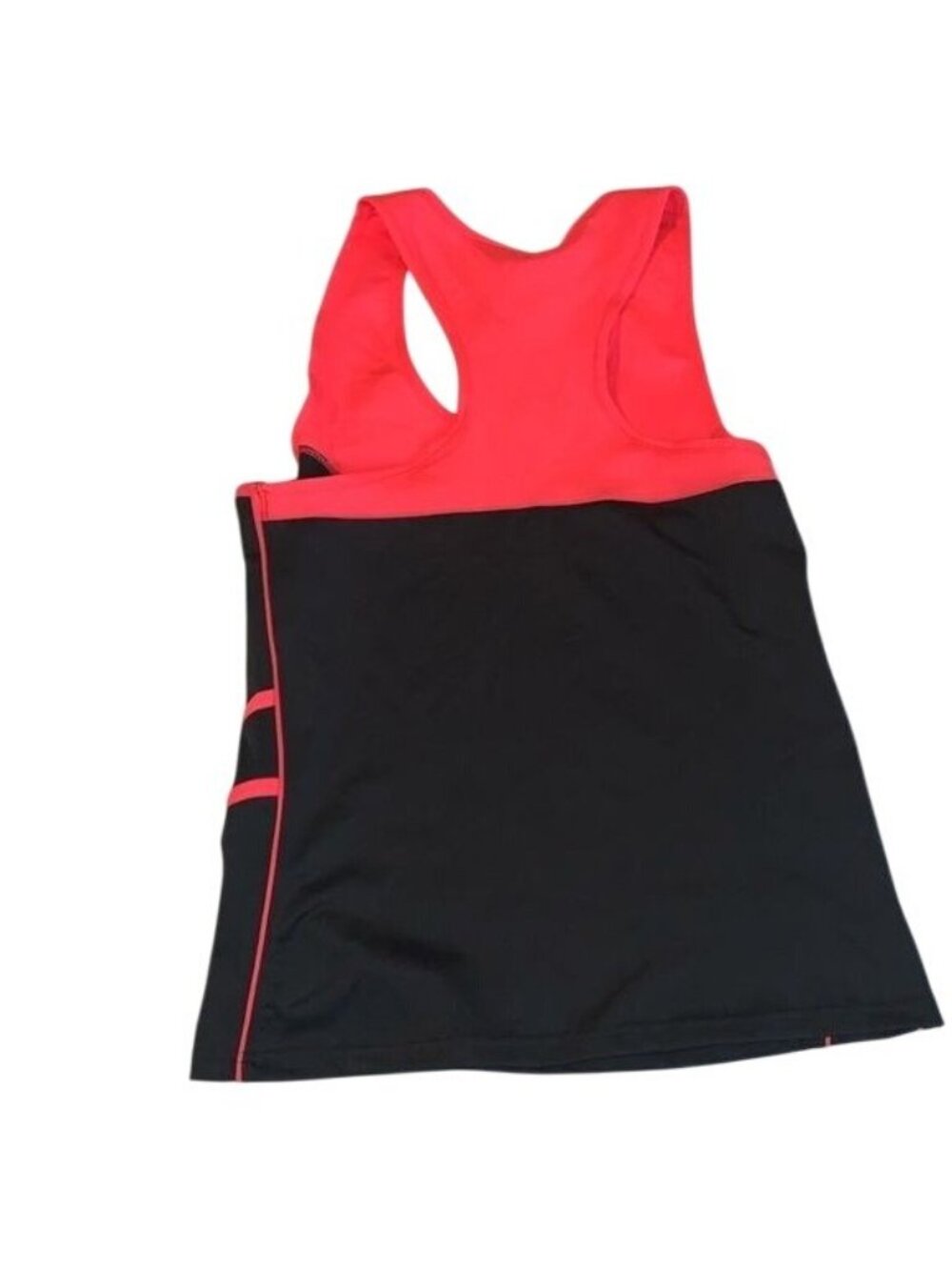 Active Wear Racerback Tank Top Black & Red Large Polyester/Spandex Womens Athlet - Picture 3 of 7